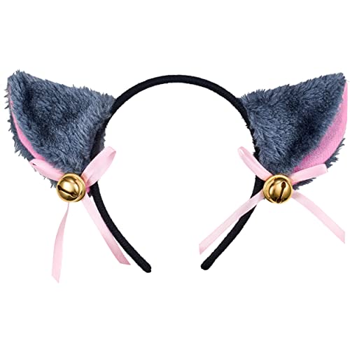 Balinco Cat Costume Set, Cat Ears Hairband + Plush Paws + Bow Tie + Cat Tail, Animal Dress, Anime, Cosplay Party, Halloween - Image 3