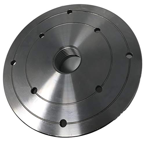 6" Steel Wood Lathe Face Plate, 1-1/4" x RH 8tpi Threaded with set