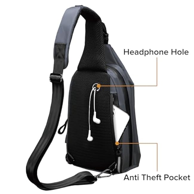 Small Sling Shoulder Crossbody Bag Men Women One Strap Casual Chest Bags Slim Backpack for Outdoor Travel Biking