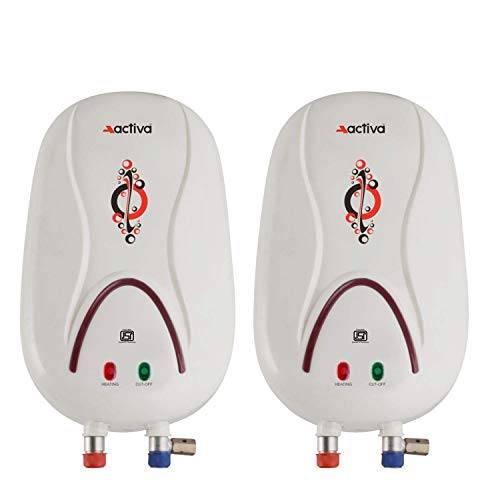 ACTIVA 3 LTR Instant 3 KVA Special Anti Rust Coated Tank Geyser with Full ABS Body with 5 Year Warranty HOTMAK (Ivory) Combo Pack of 2 ACTIVA 3 LTR Instant 3 KVA Special Anti Rust Coated Tank Geyser with Full ABS Body with 5 Year Warranty HOTMAK (Ivory) Combo Pack of 2