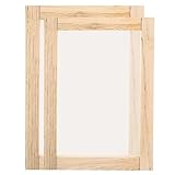 Caratteristica - Entrambi i lati del kit di cornici per serigrafia in legno sono lavabili e riutilizzabili. La superficie liscia facilita la pulizia e può essere riutilizzata dopo l'asciugatura. Lo schermo può essere sostituito facilmente. Può essere facilmente riciclato dopo l'uso. Per i serigrafi principianti, i telai per serigrafia in legno sono più facili da maneggiare e più economici.