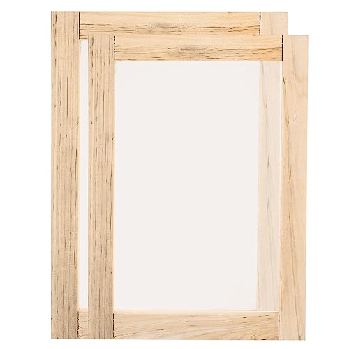 Caratteristica - Entrambi i lati del kit di cornici per serigrafia in legno sono lavabili e riutilizzabili. La superficie liscia facilita la pulizia e può essere riutilizzata dopo l'asciugatura. Lo schermo può essere sostituito facilmente. Può essere facilmente riciclato dopo l'uso. Per i serigrafi principianti, i telai per serigrafia in legno sono più facili da maneggiare e più economici.