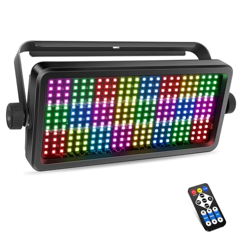 150W Stage Strobe Effect Light: 336LEDs RGBW Pixel Light Bar - 24+16 Zones Chasing 70 Effects - RF Remote DMX Control - Sound Activated Music Sync - Ideal for DJ Party Gig Music Show New Year Decor