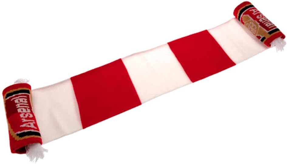 Arsenal FC Bar Scarf (One Size) (Red/White) - Image 4