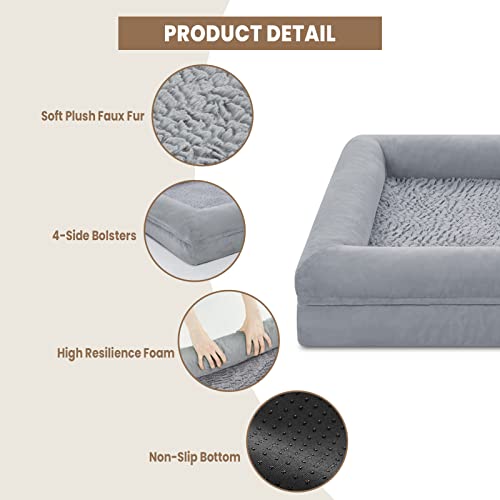 Yiruka Xl Dog Bed, Orthopedic Gel Memory Foam Dog Bed, Washable Dog Bed With Removable Cover, Waterproof Non-Slip Bottom Big Dog Couch Bed #TOP2