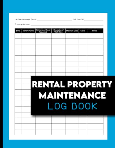 Rental Property Maintenance Log Book for Landlords