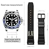 XBHSW 20mm Silicone Watch Band Compatible with Citizen Hyper Aqualand Duplex Promaster BN0151-09L BN0151-17L Scuba Diver Watch Strap (Black band Black buckle) #1