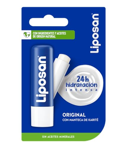 Liposan Original (1 x 4,8 g), bálsamo labial de cuidado intensivo, cacao de labios de textura ligera, bálsamo hidratante para unos labios suaves y tersos