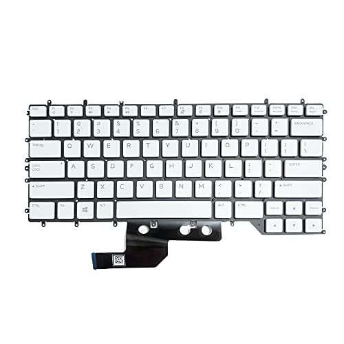 Clavier US rétroéclairé rechange Dell Alienware M15 R2 R3 R4 2020 0Y00RH blanc QWERTY américain