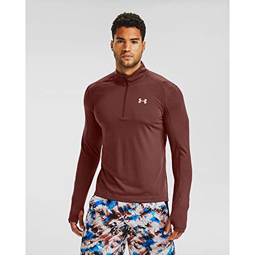 Under Armour Men's Streaker ½ Zip T-Shirt , Cinna Red (688)/Reflective , Large