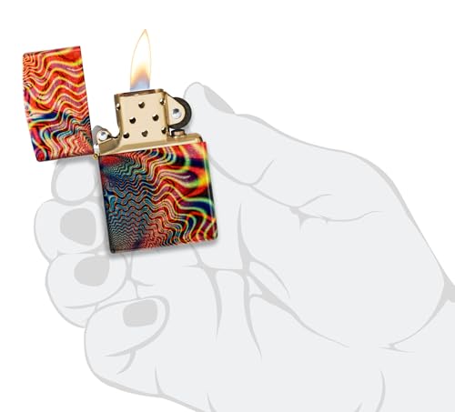 Encendedor Zippo Fusion Waves diseño 540 latón bruñido miniatura 5