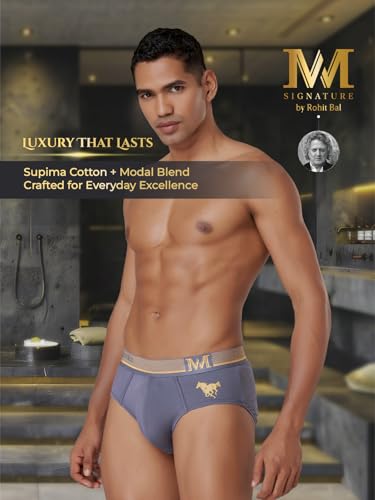 Image of Macroman M-Series MW Signature Collection By Rohit Bal Premium Supima, Modal, Spandex Mens Briefs