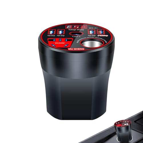Adaptador de carga rápida para portátil en viajes de camping y coche