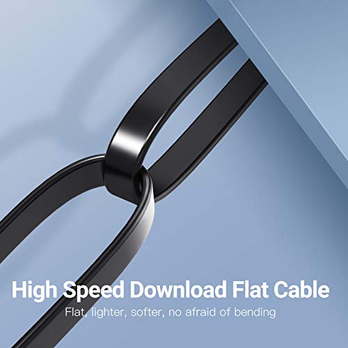 Image of VENTION Cat7 Ethernet Extension Cable 10FT 10Gbps 600MHz Flat Shielded LAN Cable with Gold Plated RJ45 Male to Female Connector Cat 7 FTP Ethernet Patch Internet Cable
