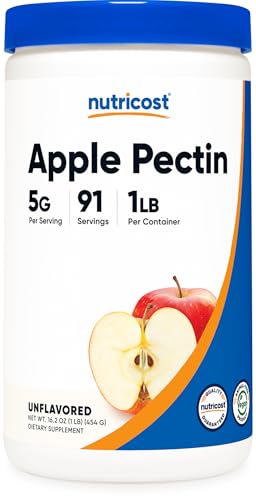 Nutricost Apple Pectin Powder Unflavored (1 Pound) - 5G Per Serving, Gluten-Free, GMO-Free