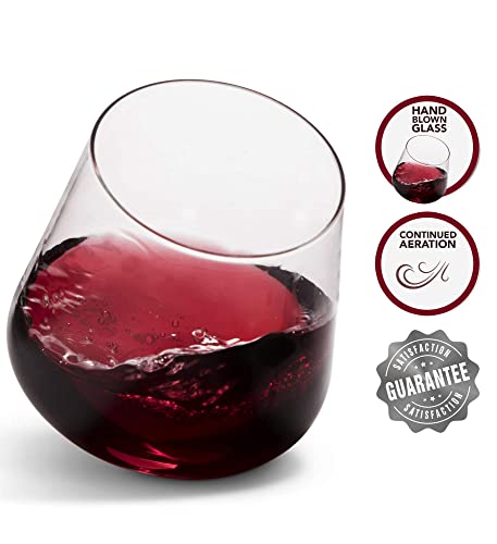 Stemless Wine Glasses Set Of 2 Aerating Wine Glasses Elegant Wine Glasses Stemless Large Wine Glass Culinexco.com Red Wine Glass Tumbler Stemless Wine Glass Set Cup Wine Cups Non Drip No Spill Glass #TOP6