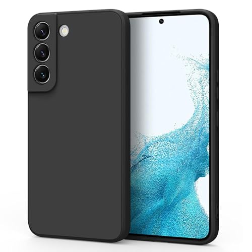 Image of Back Cover for Samsung Galaxy S22 Plus 5G | Full Camera Protection | Premium Liquid Silicon Case | Flexible Bumper Case for Samsung Galaxy S22 Plus 5G (Black)