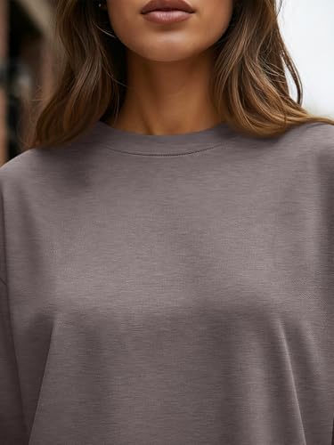 Trendy Queen Womens Oversized Long Sleeve T Shirts 2025 Basic Crewneck Tee Fall Tops Casual Workout Y2K Clothes