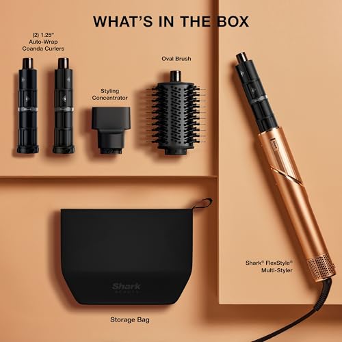 Shark FlexStyle, Air Multi-Styler & Drying System, Coanda, Copper, HD433CP | No Heat Damage, One Twist between Dryer & Styler, 4 Heat/3 Airflow Settings, Cool Shot - image 7