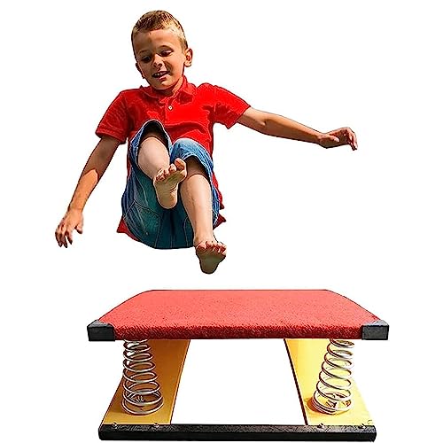 RENLXFI Hardwood Gymnastics Springboard for Kids, Pro Curved Spring Boards for Home/Gym/Fitness Class/Practice Obstacle Courses, Beginning Practice Equipment