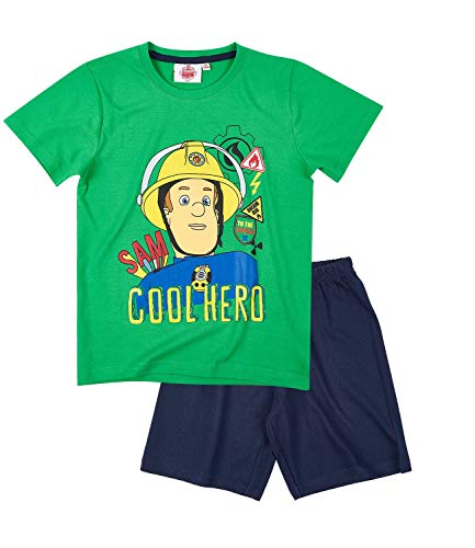 Sam el bombero Chicos Pijama mangas cortas - Verde - 104