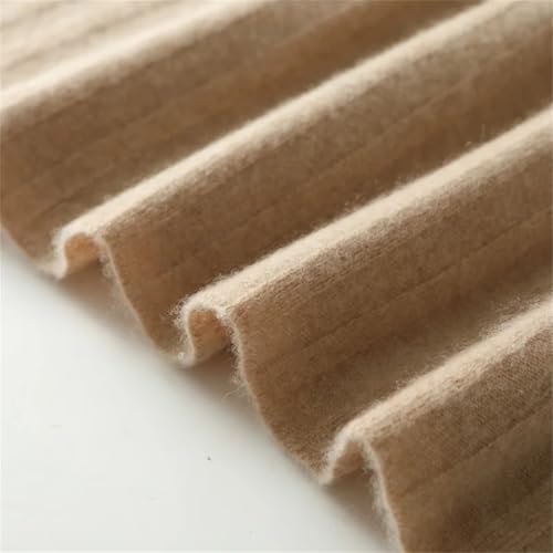 Women's Winter 100 Percent Merino Wool Skirt Cashmere Pleated Office Elastic Waist Solid Skirts2