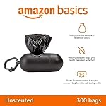 Amazon Basics Dog Poop Leak Proof Bags with Dispenser and Leash Clip, Unscented, 13" x 9" Large Size, 300 Count - Image 4