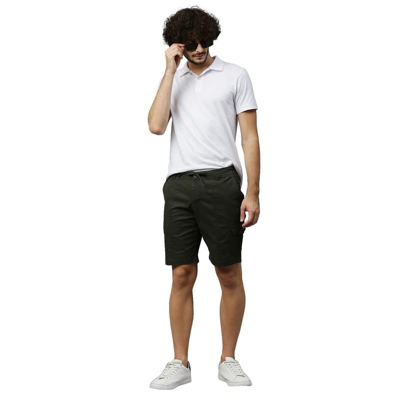 Image of Hubberholme Men Cargo Shorts - Lightweight Regular Fit Lounge Shorts - Stretchable Pure Cotton Shorts for Men's Sports, Short with Pocket for Running /Gyming Athleisure Shorts with Extra Comfort