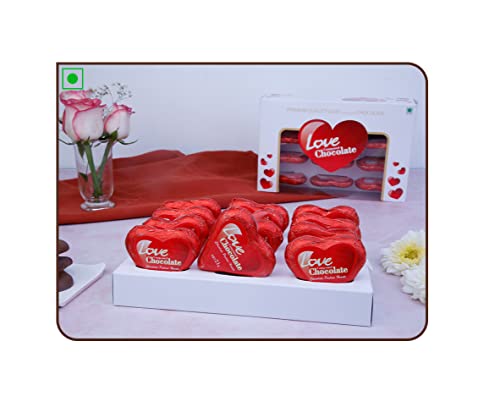 Image of Godka Sweet Love Heart Shaped Assorted Chocolate for Special Valentine Day Gift /Valentine Day Chocolate Gift Box,250 Grams (12 Pcs)