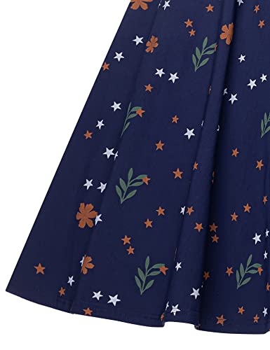 Image of GownTown Women's 1950s Vintage Dresses Short Sleeves Cocktail Stretchy Party Dresses with Pocket