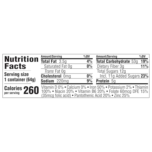 Honey Bunches of Oats with Almonds Breakfast Cereal, Honey Cereal with Granola Clusters and Sliced Almonds, Small Cereal Cup Size for Easy On-The-Go Breakfast, 2.25 OZ Cereal Cup (Pack of 12)