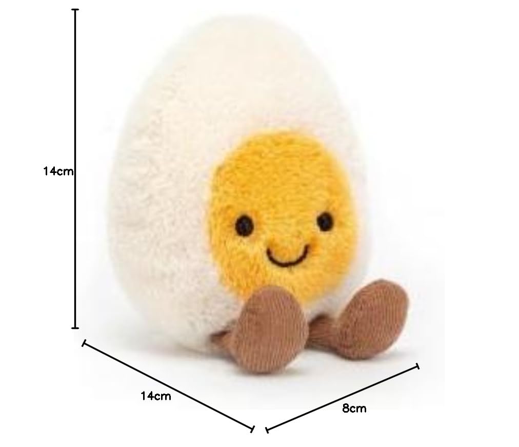 Jellycat Amuseable Happy Boiled Egg - L: 4 cm x l: 8 cm x h: 14 cm