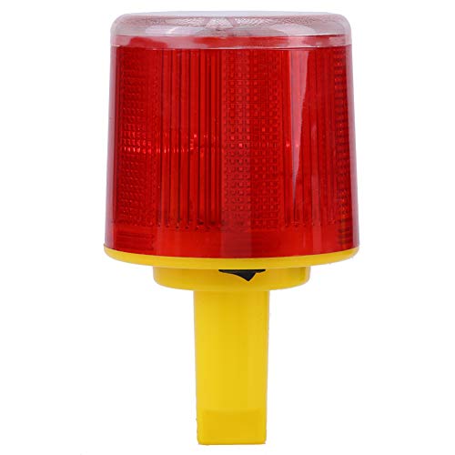 Jacksking Luz de aviso, LED solar candeeiro de alarme de emergência luz de alarme intermitente luz de sinal piscando candeeiro de tráfego para barco de estrada (vermelho)