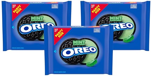 OREO Mint Creme Chocolate Sandwich Cookies, Party Size, 24.95 oz
