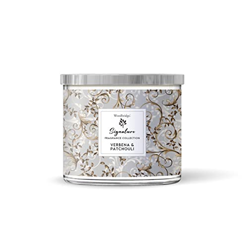 Woodbridge Duftkerze im Glas mit Deckel | Verbena & Patchouli | Duftkerze Patschuli | Kerzen 3 Docht | Kerzen lange Brenndauer (40h) | Geschenk für Frauen