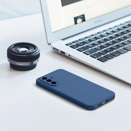 Image of DIZORO Microfiber Candy Case for Samsung M56 / F56 5G Smooth Touch Cushion Liquid Soft Silicone Gel Rubber Phone Cases Non-Slip Full Body Protective Shockproof Back Cover (New Blue)