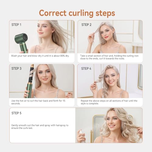 Image of Blow Dryer Brush, 5 in 1 Negative Ion Hair Dryer Brush Set