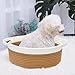 ABenkle Small Basket with Handles, Boho Decorative Rope Woven Dog Cat Toy Storage Bin Shelf Storage Organizer, Easter Christmas Gift Basket, 12