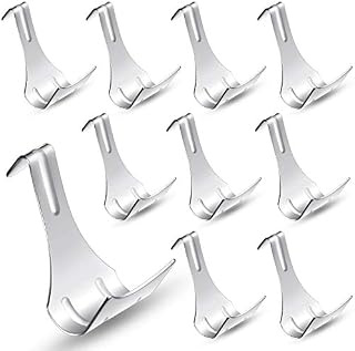 10 Pieces Picture Rail Hooks Moulding Hooks Picture Rail Hangers Metal Moulding Hanging Hooks Silver Picture Rail Hooks