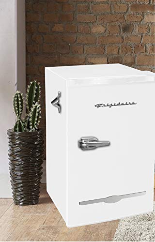 Frigidaire Efr376-White 3.2 Cu Ft White Retro Bar Fridge With Side Bottle Opener #TOP2