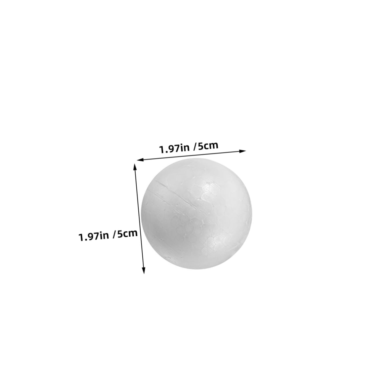 Housoutil Solid Polystyrene Foam Balls 50pcs Mini Craft Balls Unpainted Smooth Surface for DIY Projects