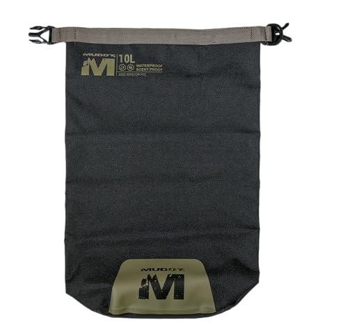 Image of Muddy Waterproof Dry Bag Set - Black 3-Pack (10L /20L /30L) Roll-Top Dry Bags with 300D Ripstop, PVC Coating, D-Ring Attachment & Scent-Free Waterproof Gear Storage