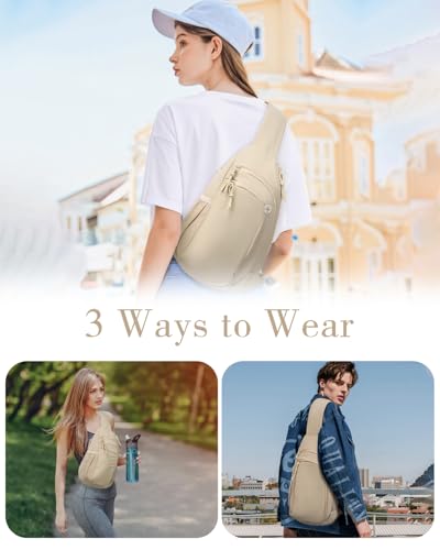 Image of Sling Bag Nylon Crossbody Bags for Women with Anti-theft RFID Blocking Pocket Cross Body Purse Adjustable Shoulder Strap
