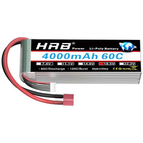 HRB 5S 4000mAh Lipo Battery 18.5V 60C RC Lipo Battery Pack Compatible with RC Car RC Airplane RC...