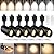 ?2024 Upgraded?10 Color Zoomable Track Light Head Dimmable H Track Lighting Remote Control Bright Ceiling Spotlight Fixtures for Kitchen Dining Room 2700K-6500K 15°~60° CRI90 12W 1100lm Black 6 Pack