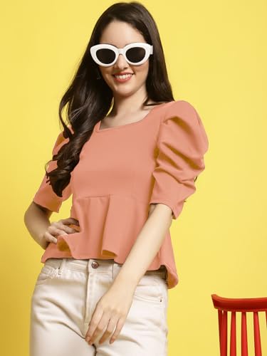 Image of Fabflee Women's Solid Regular Fit Top
