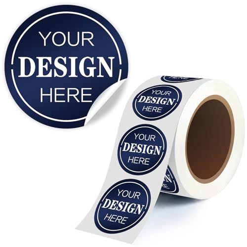 1-2500 Custom Sticker roll 1-10 inch Personalized Waterproof Vinyl Labels Corporate Business Stickers Design Any Logo Image Photo Text Name Address QR Code