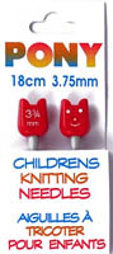 Poney pour enfant en métal Aiguilles à tricoter 18 cm de long – 3,75 mm