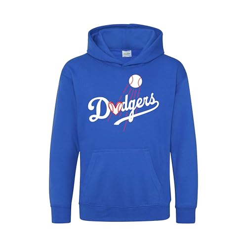 Los Angeles Baseball Unisex Hooded Sweatshirt for Women (US Alpha Large Regular Regular royal blue)