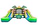 Crossover Tropical Double Slide Inflatable Bounce House - Wet/Dry Combo - 16.5' Long x 15' Wide x 11' Tall - Includes: Blower, Stakes, Repair Kit, and Storage Bag